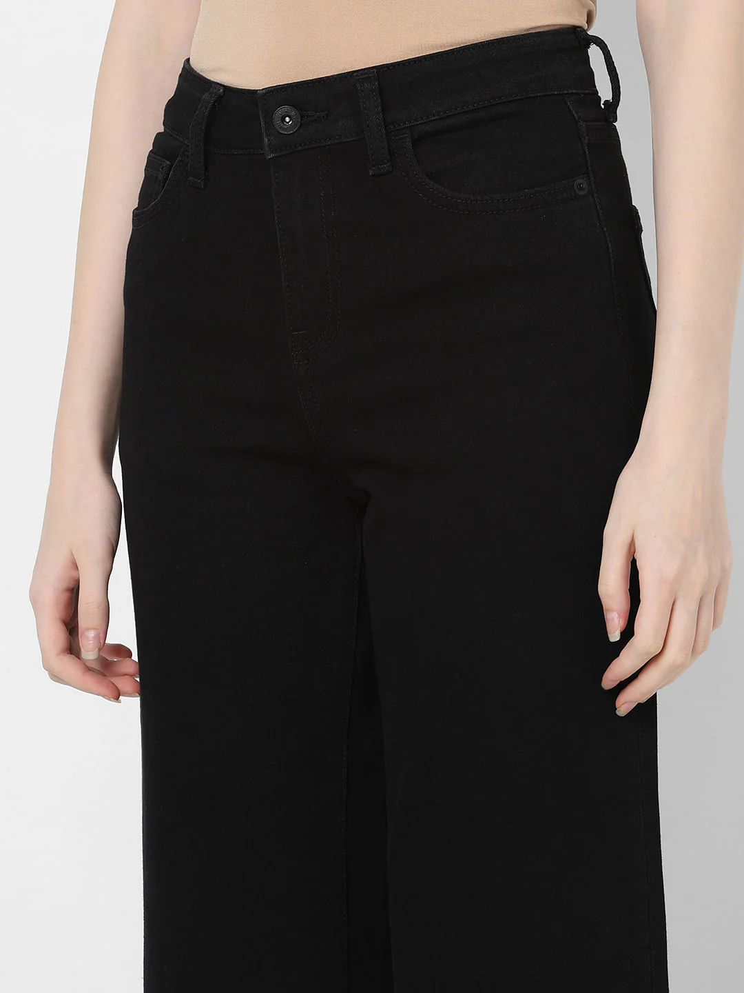 Black High Rise Zoey Wide Leg Jeans - Image 6