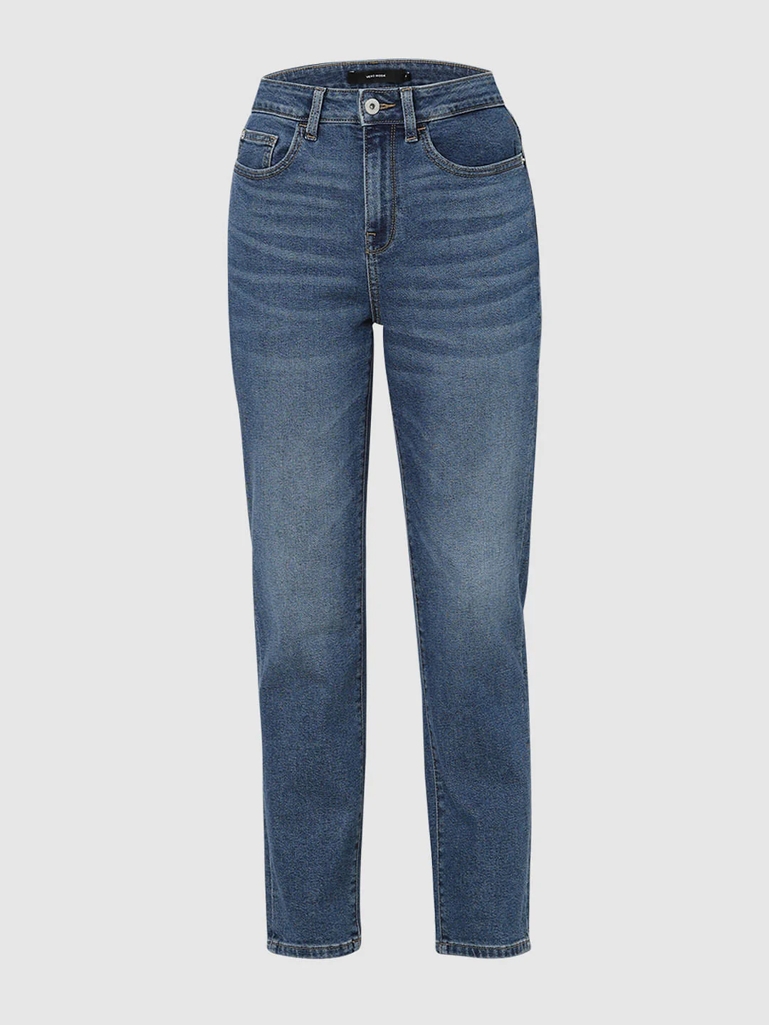 Blue High Rise Jade Straight Fit Jeans - Image 8