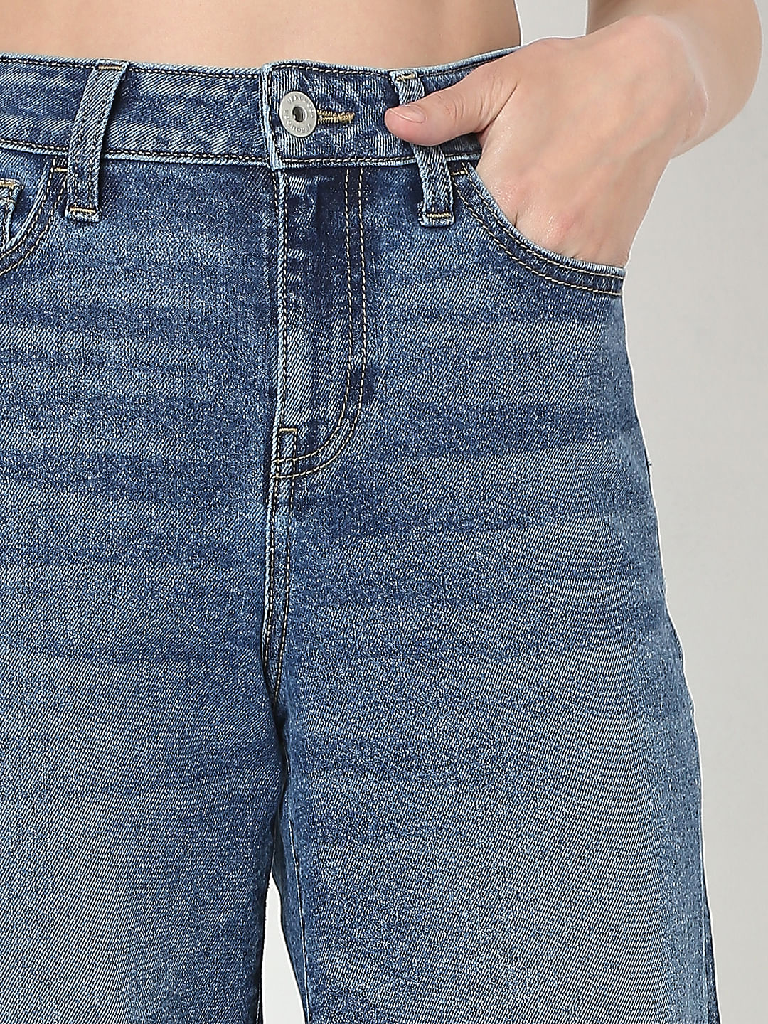 Dark Blue High Rise Zoey Wide Leg Jeans - Image 6