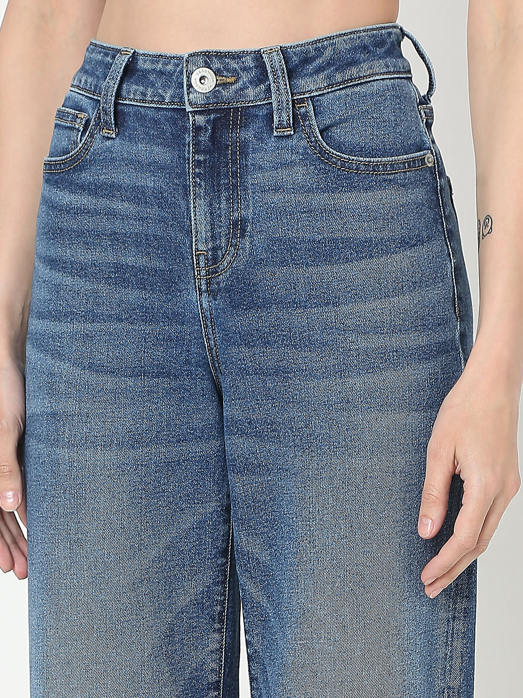 Dark Blue High Rise Zoey Wide Leg Jeans - Image 8