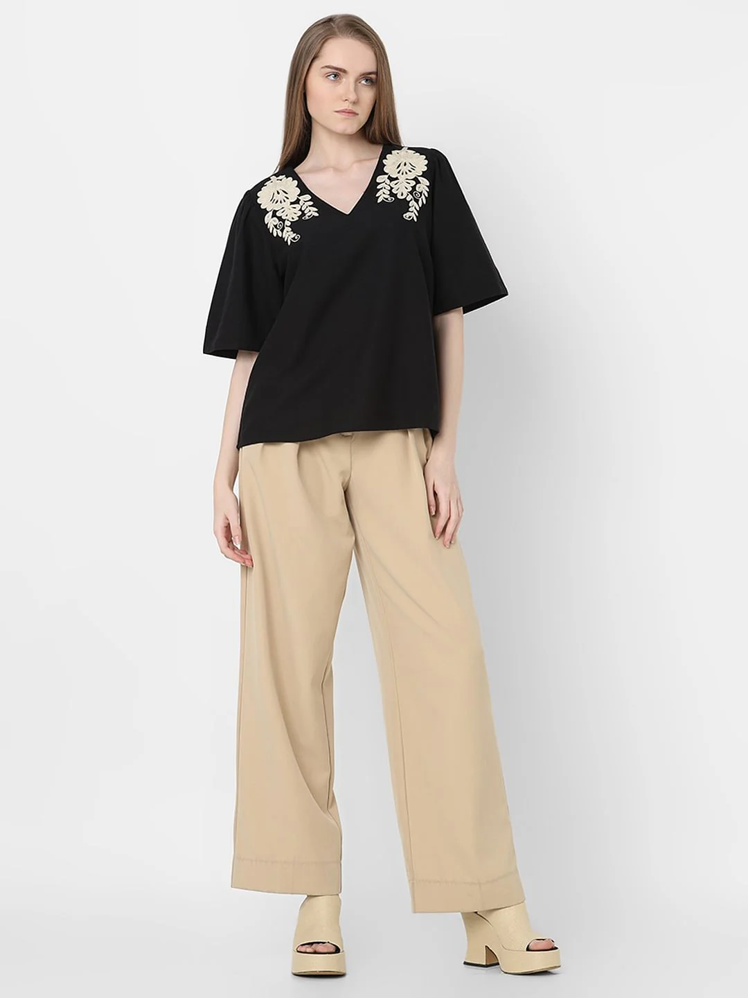 Black Embroidered Top - Image 5
