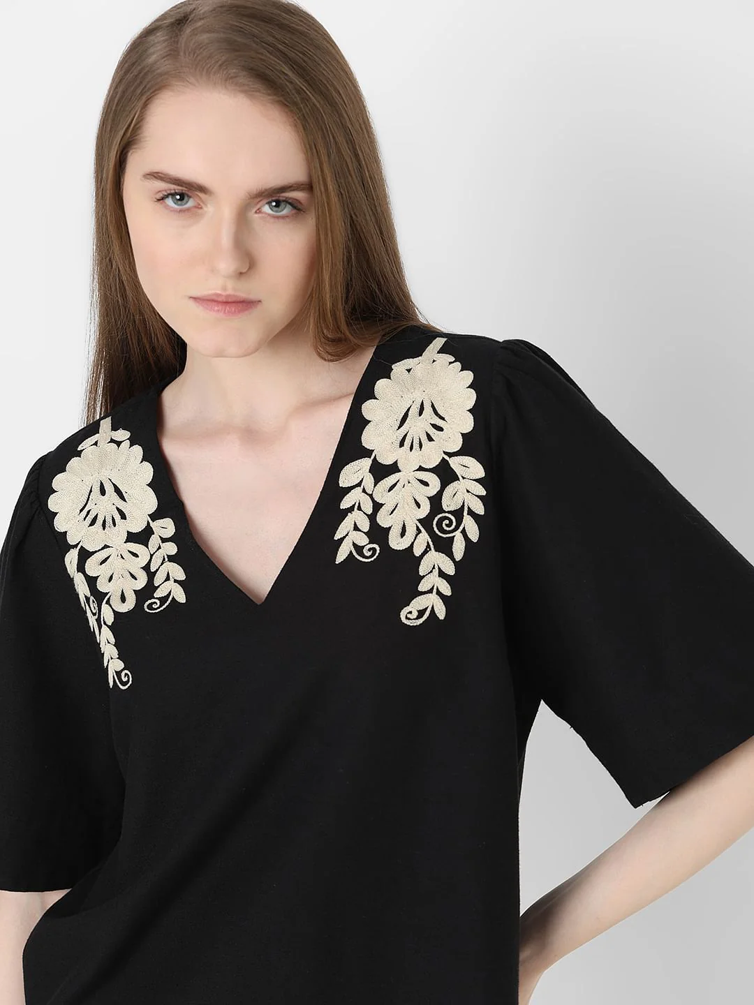 Black Embroidered Top - Image 8