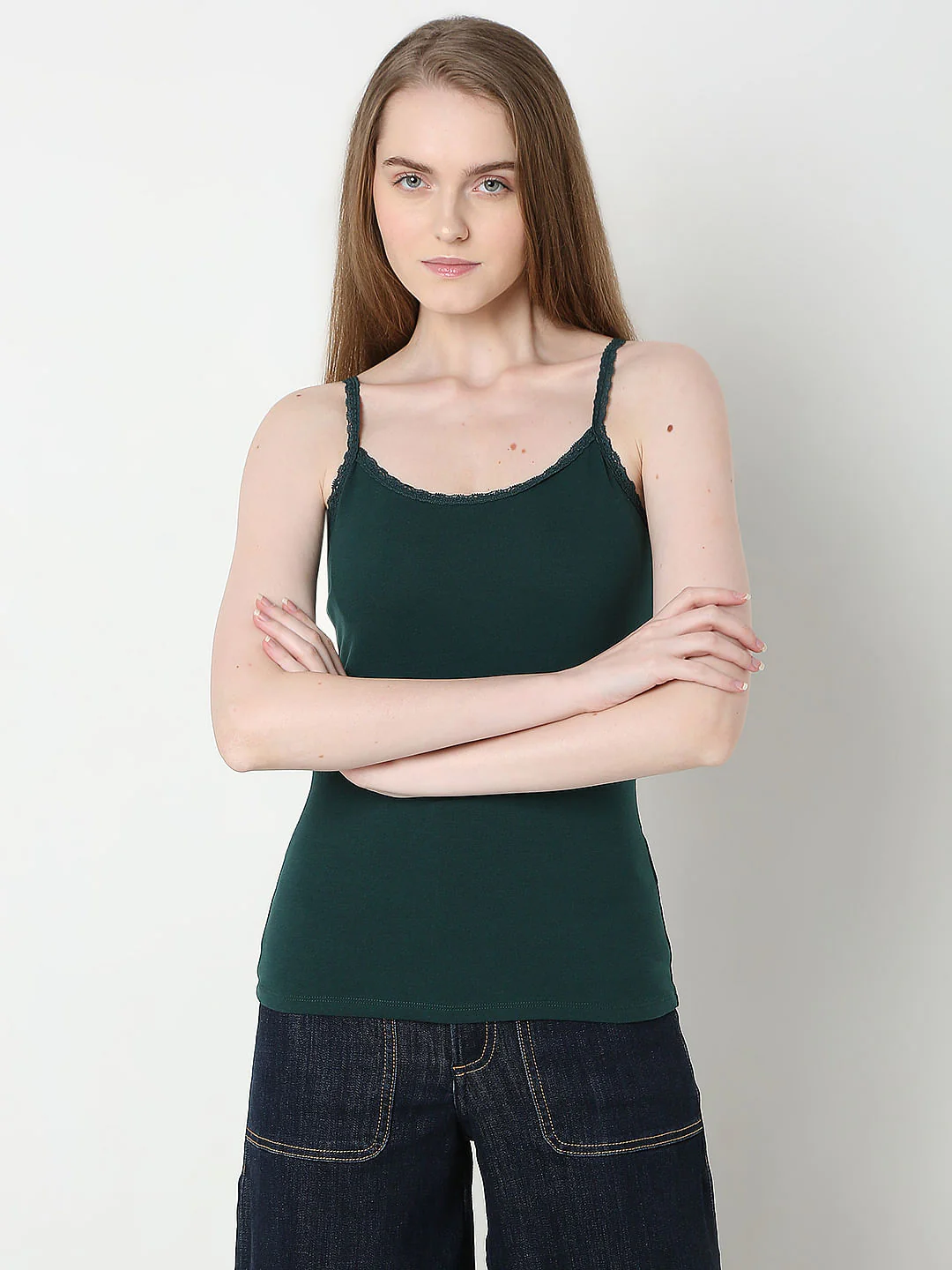 Intimates Pack Of 2 Light Blue & Green Camisoles - Image 2