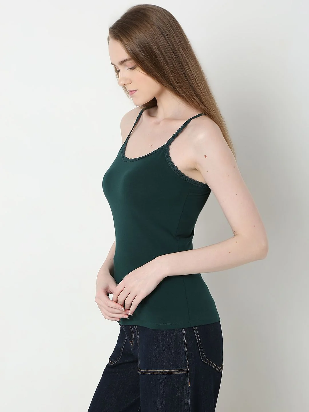 Intimates Pack Of 2 Light Blue & Green Camisoles - Image 3
