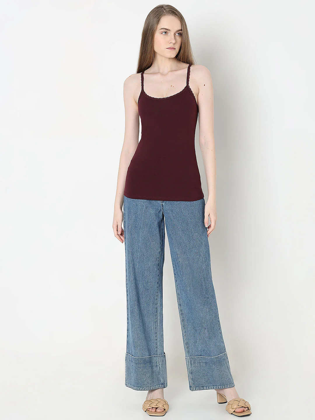 Intimates Pack Of 2 Maroon & Green Camisoles - Image 5