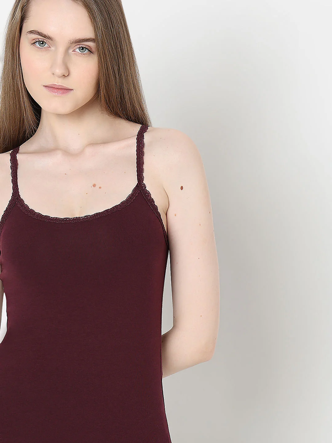 Intimates Pack Of 2 Maroon & Green Camisoles - Image 6