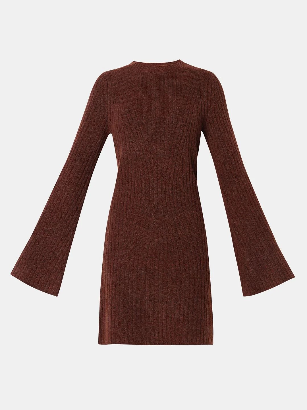 Brown Knitted Mini Dress - Image 7