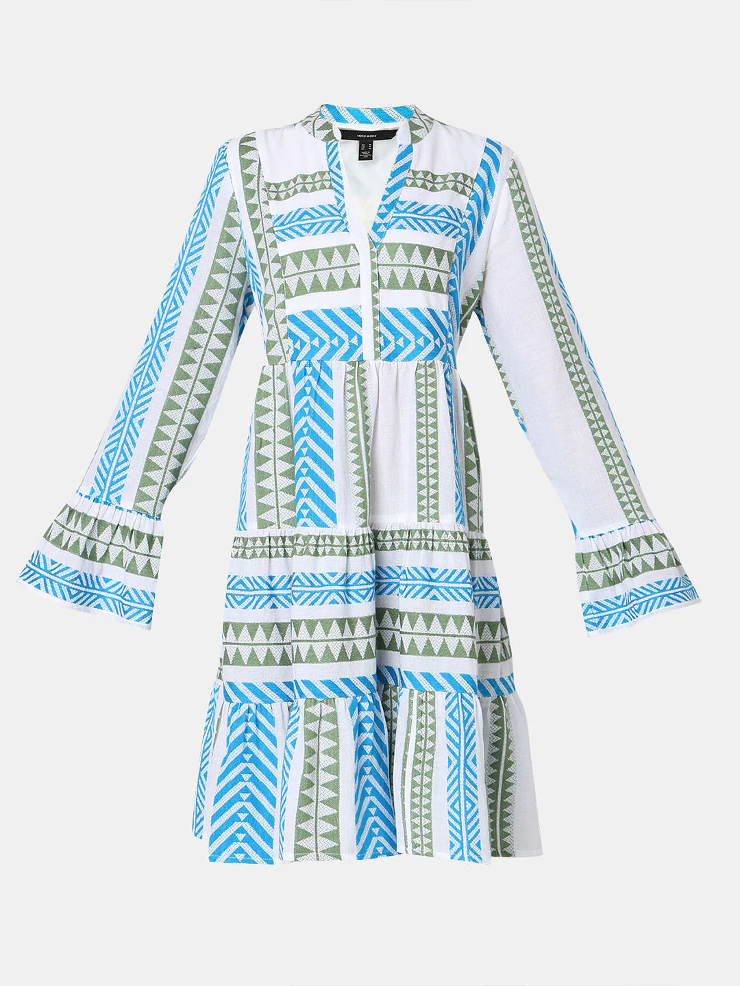 Blue Abstract Print Dress - Image 7
