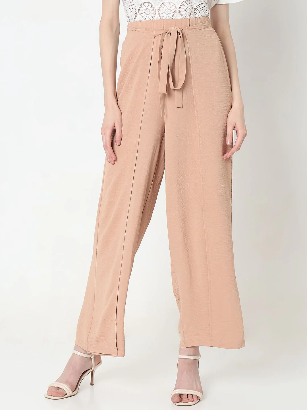 Nude High Rise Flared Pants - Image 2