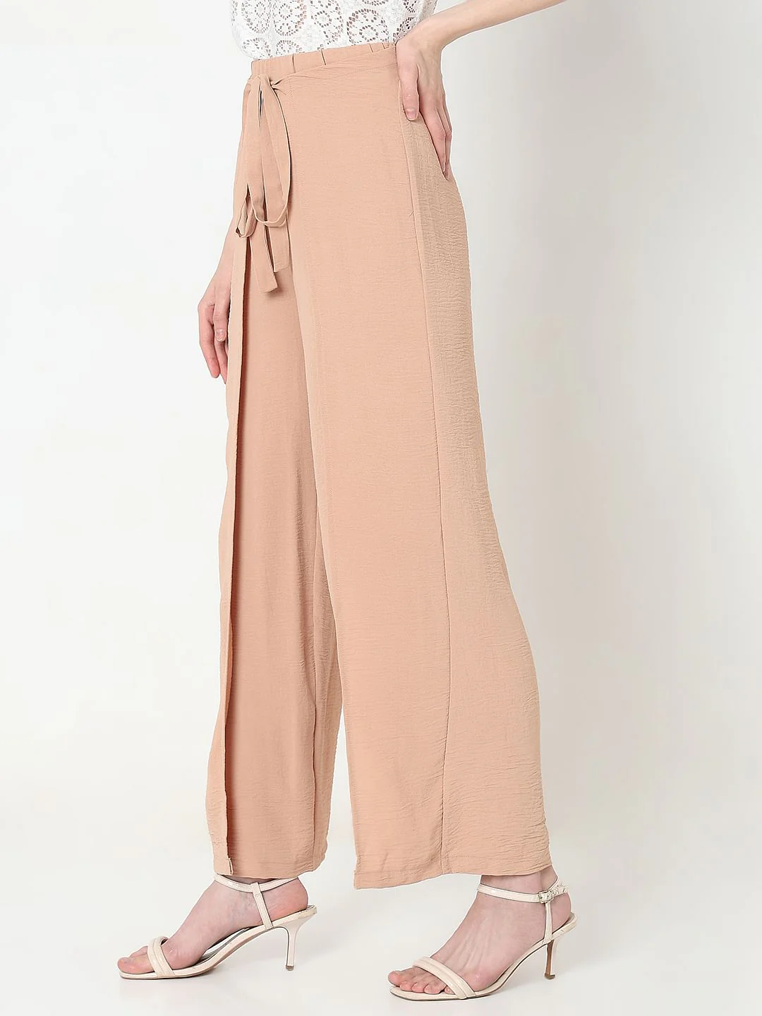 Nude High Rise Flared Pants - Image 3