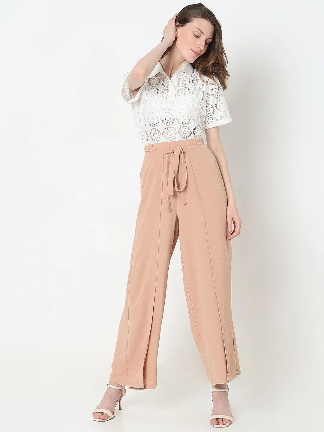 Nude High Rise Flared Pants - Image 5