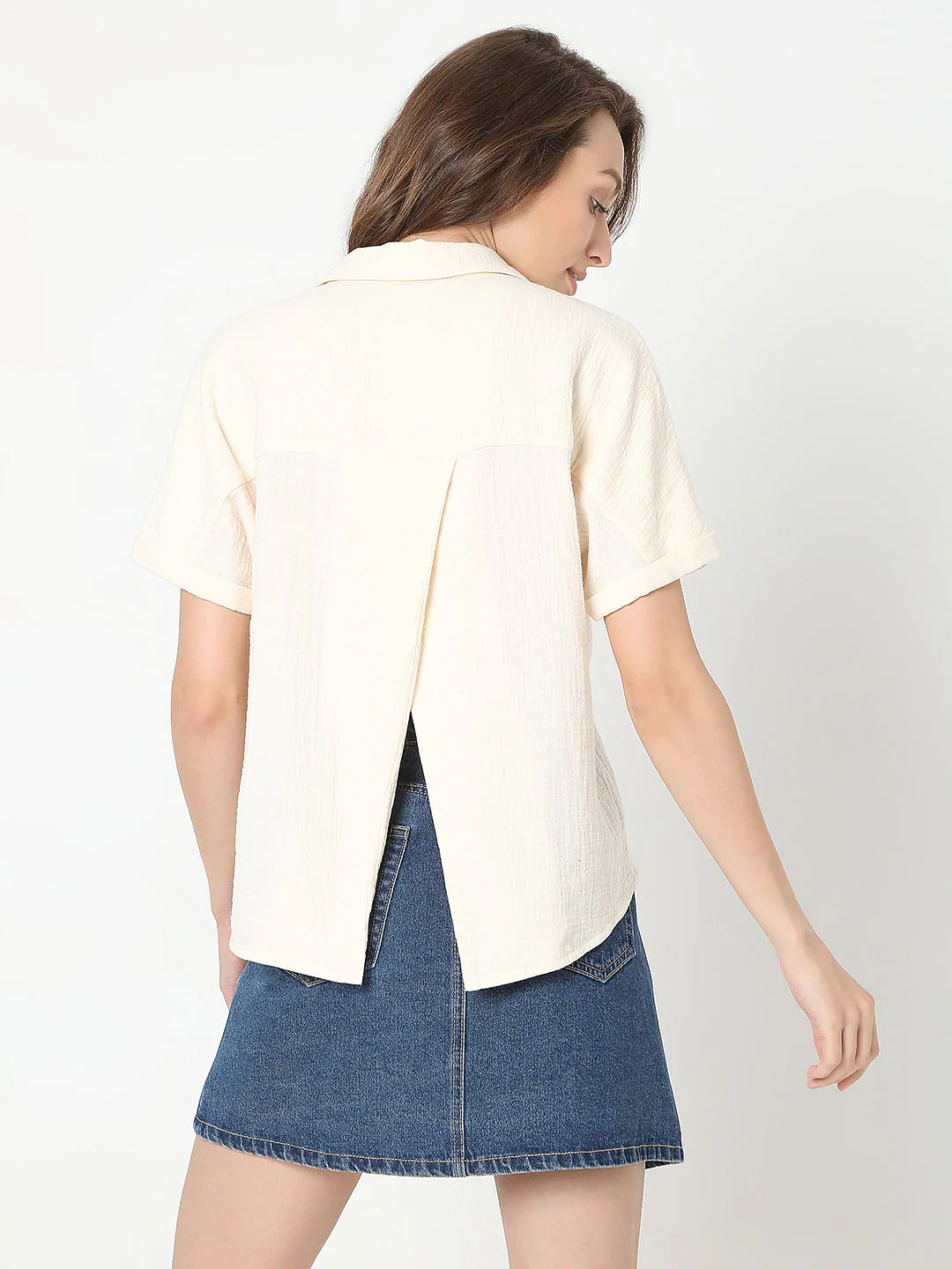 Off-White Short Sleeves Cotton Shirt - Image 4