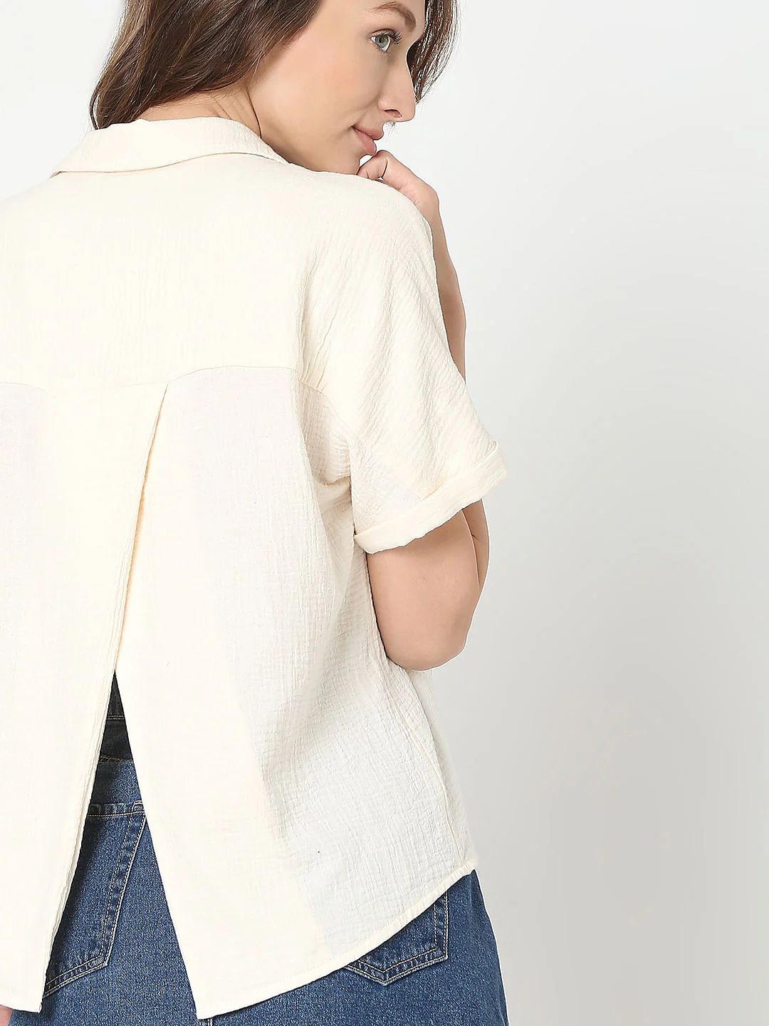 Off-White Short Sleeves Cotton Shirt - Image 6