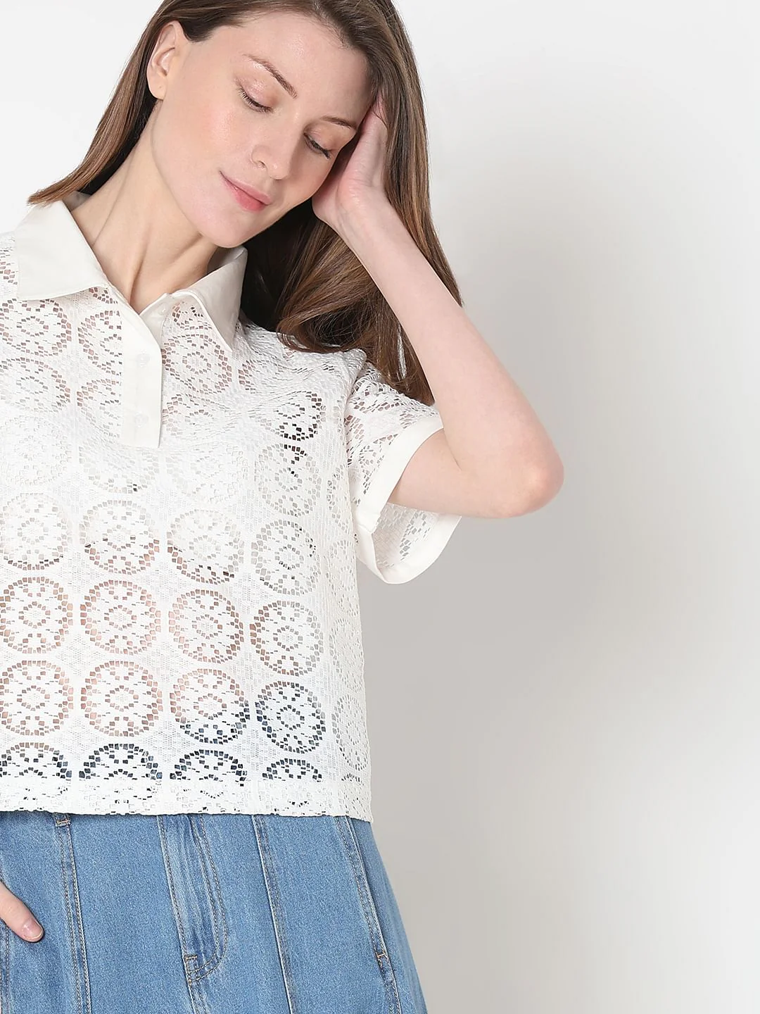 White Lace Polo - Image 6