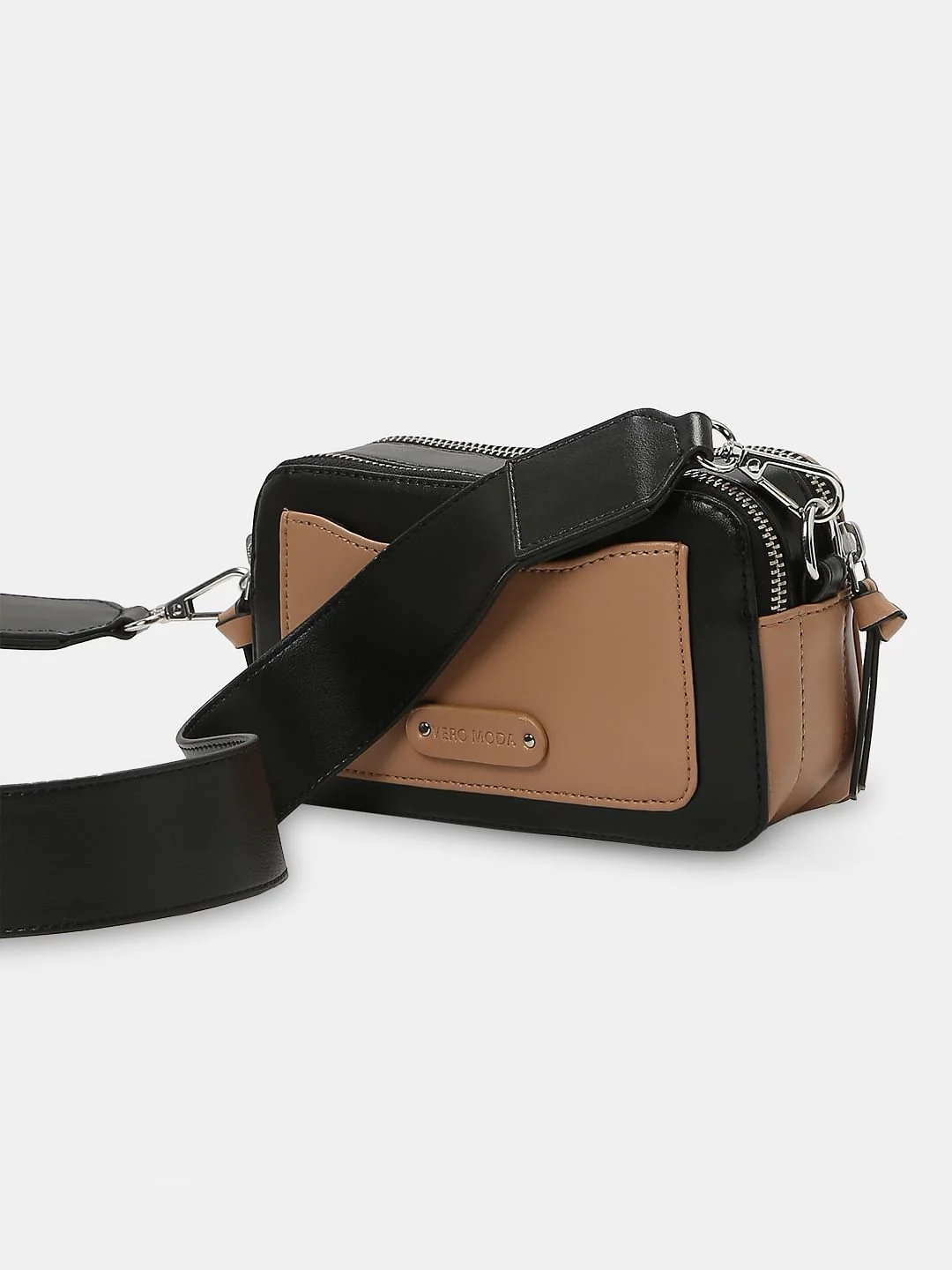 Black Colourblocked Sling Bag - Image 4