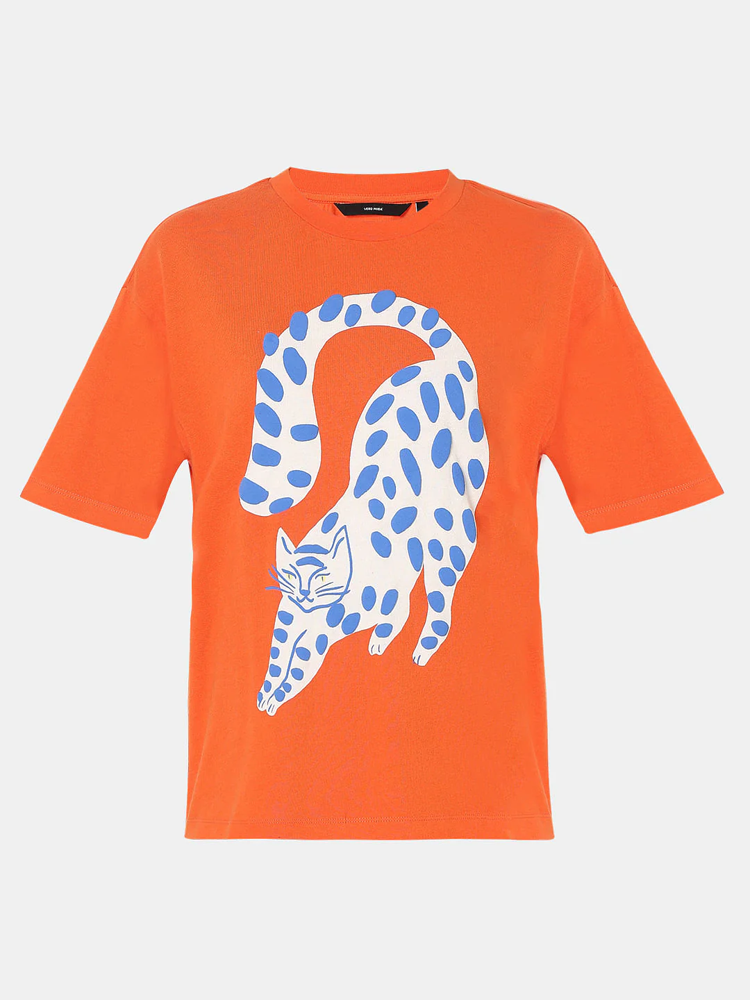 Orange Graphic Print Cotton T-Shirt - Image 7