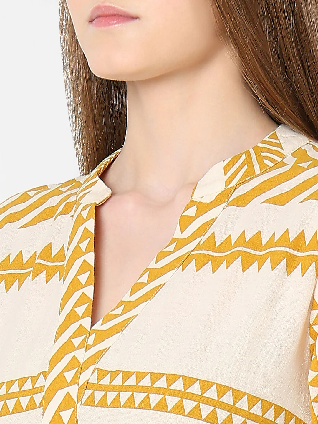Cream Printed Cotton Midi Dress - Image 6