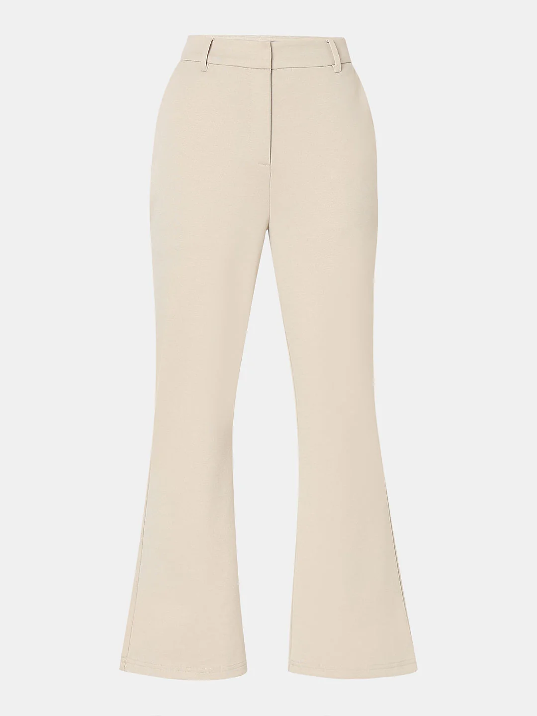 Beige High Rise Bootcut Pants - Image 7