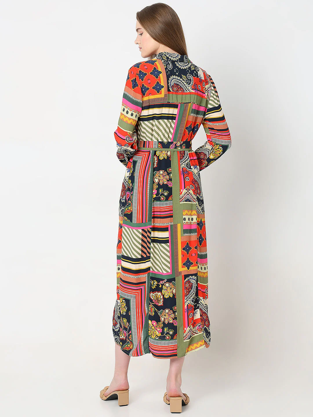 Multi-Colour Printed Shirt Dress - Image 4