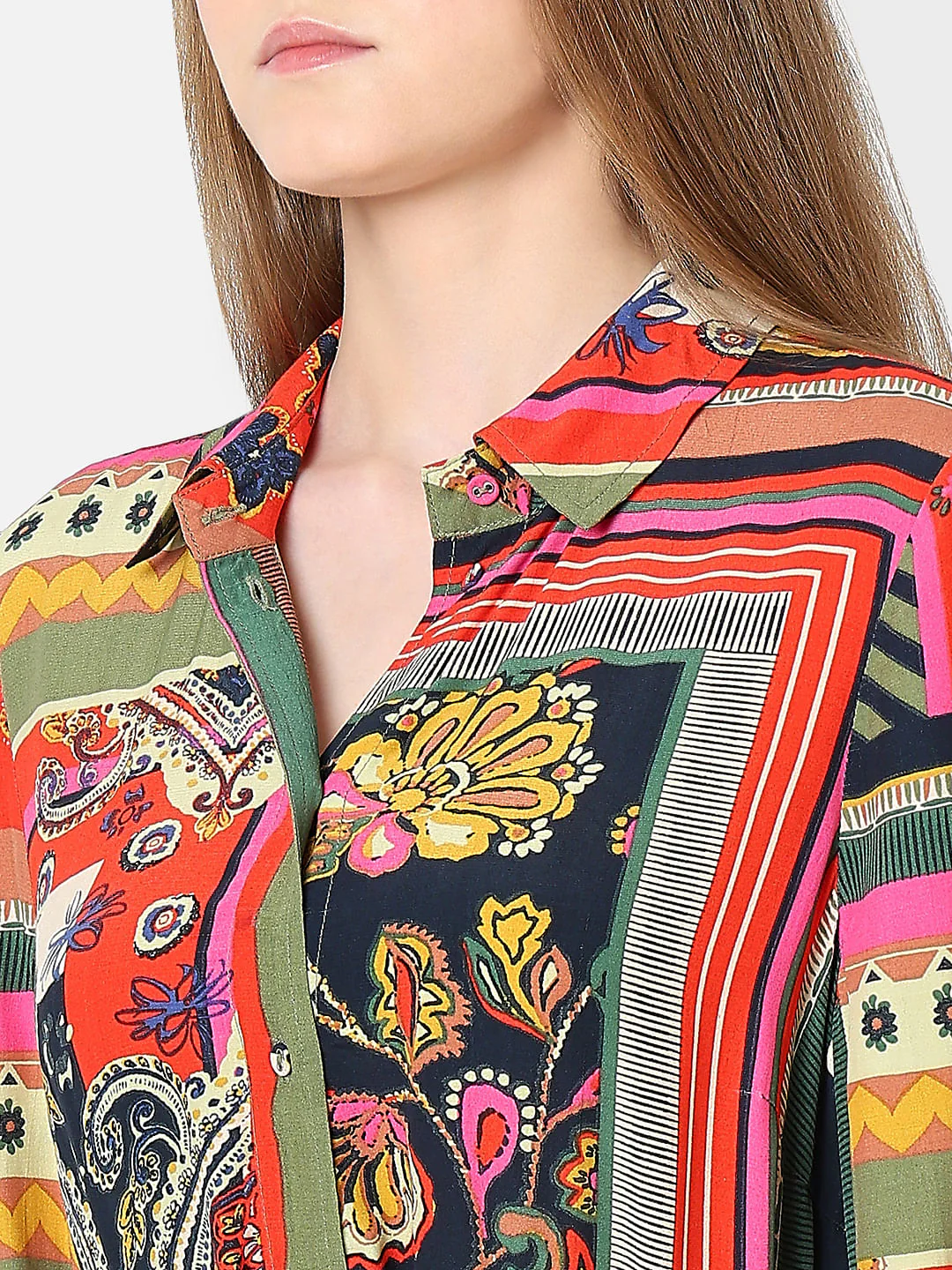 Multi-Colour Printed Shirt Dress - Image 6