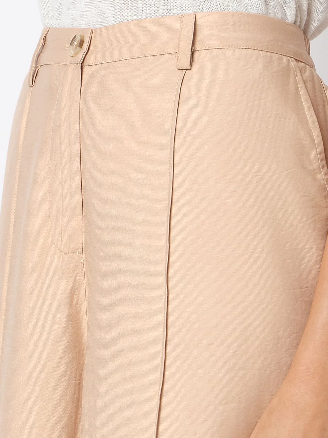 Beige High Rise Pants - Image 8