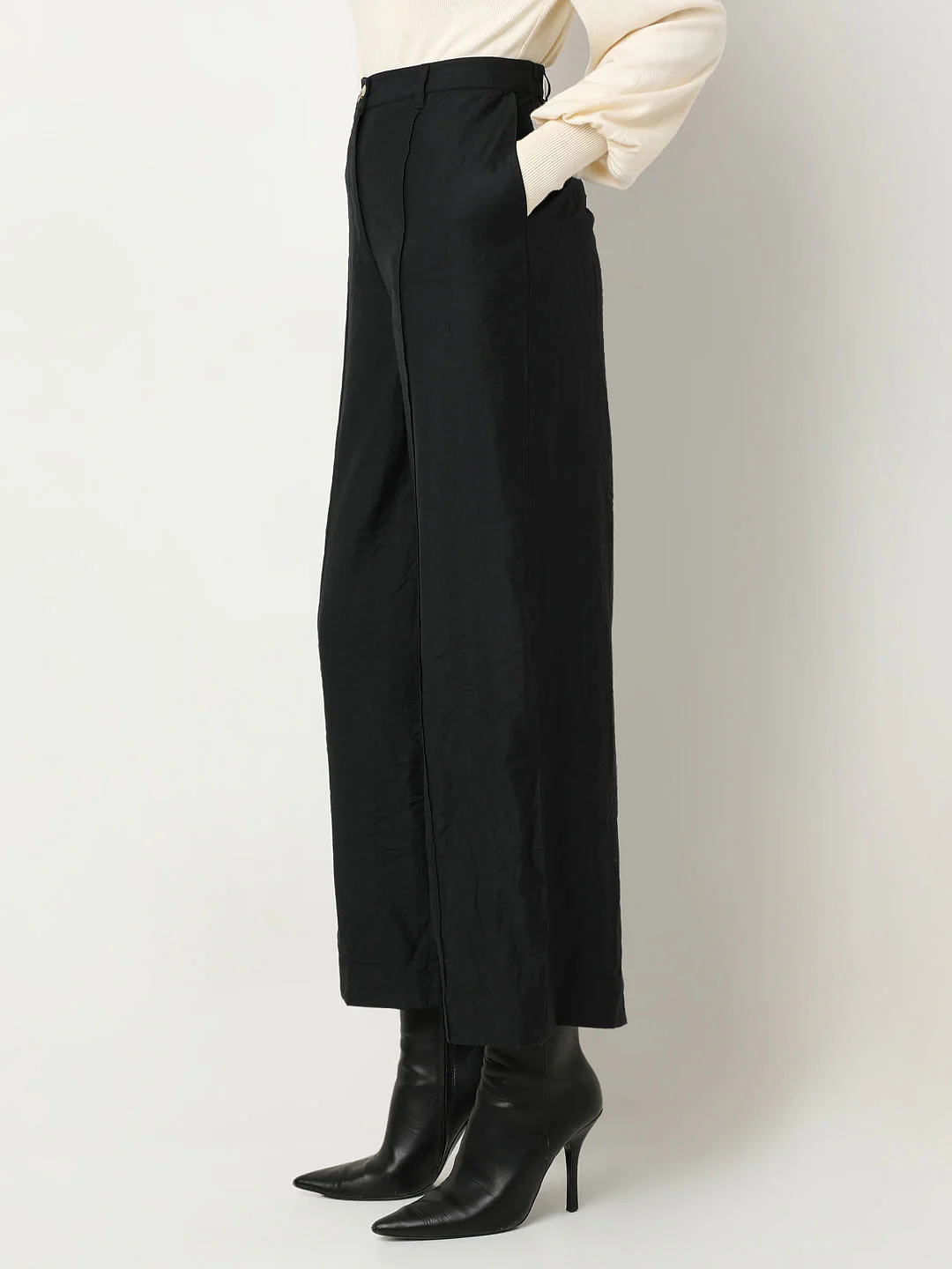 Black High Rise Pants - Image 3