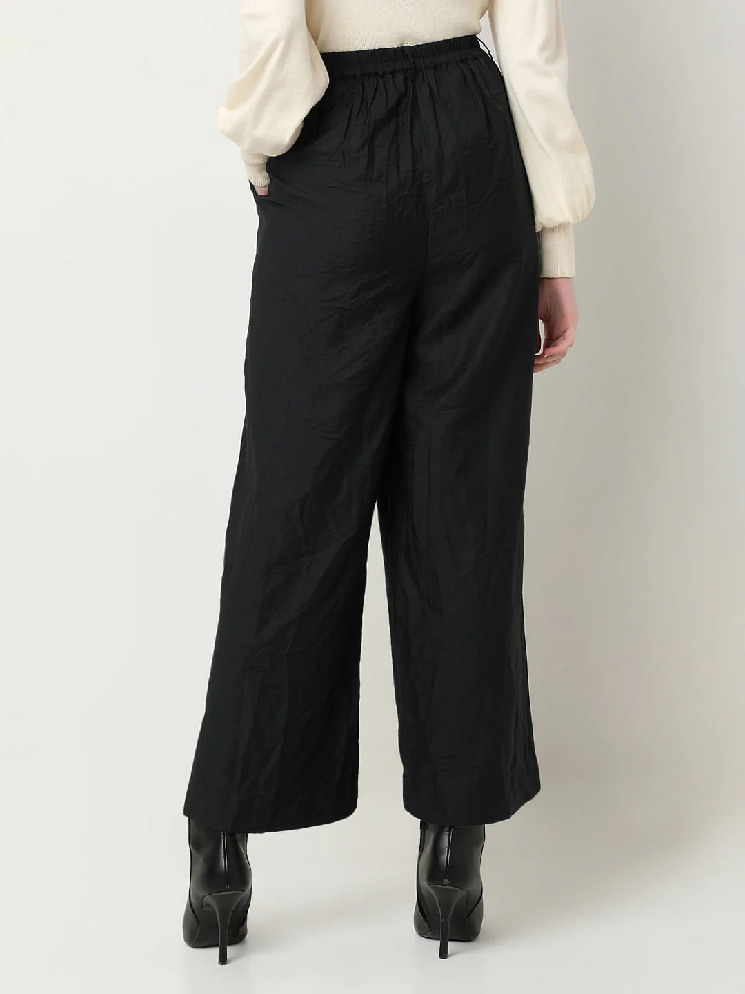 Black High Rise Pants - Image 4