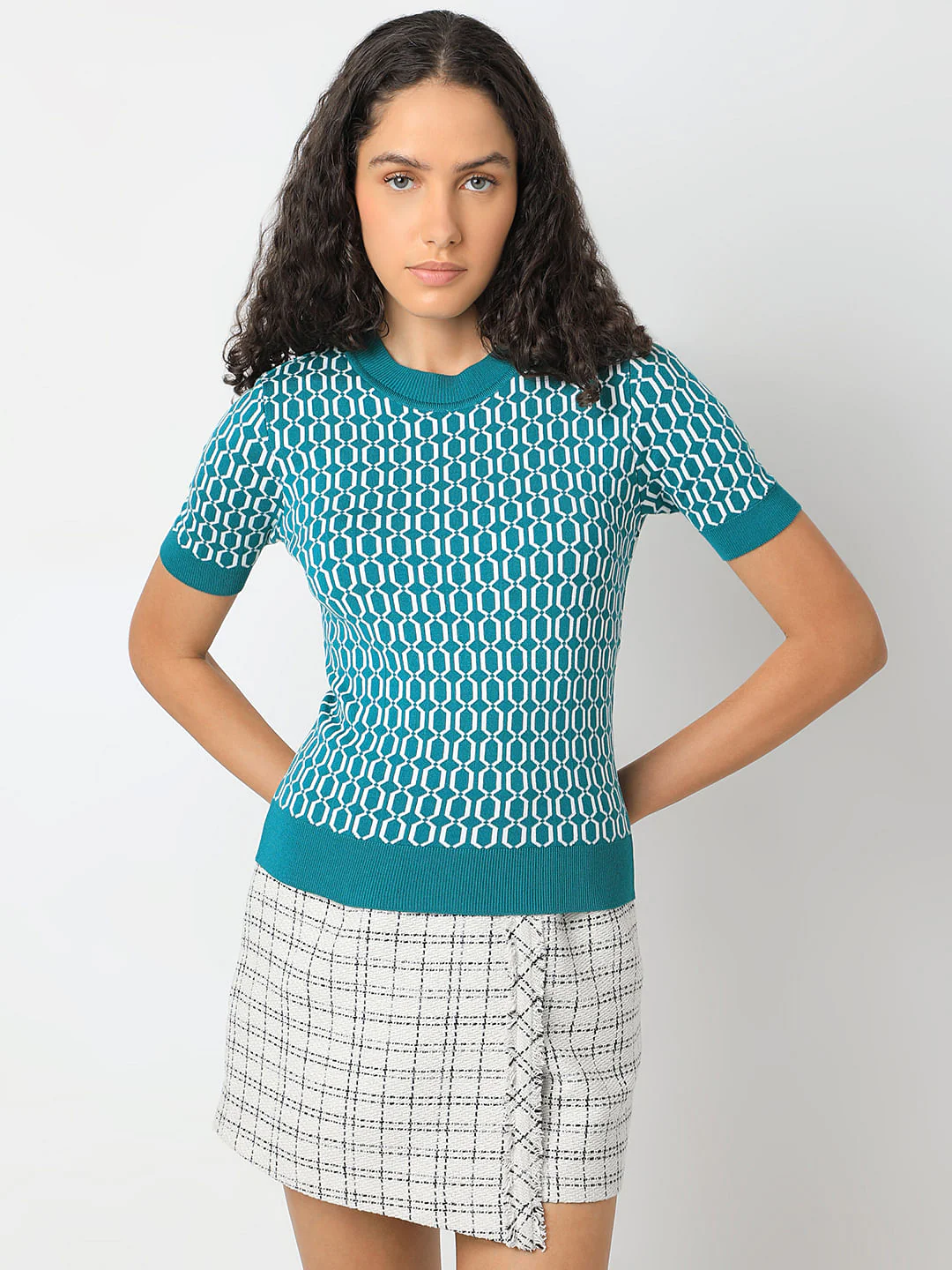 Turquoise Knitted Top - Image 2