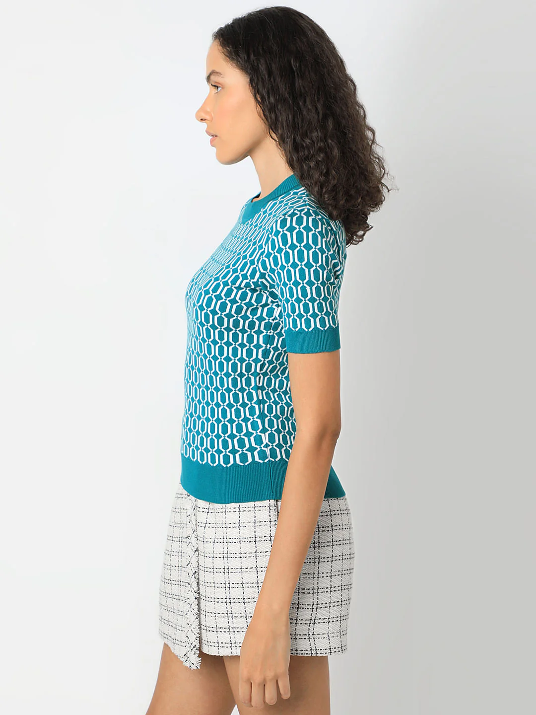 Turquoise Knitted Top - Image 3