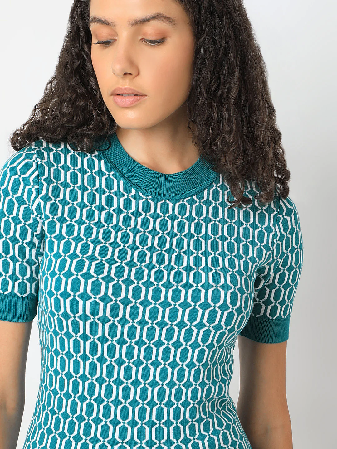 Turquoise Knitted Top - Image 6