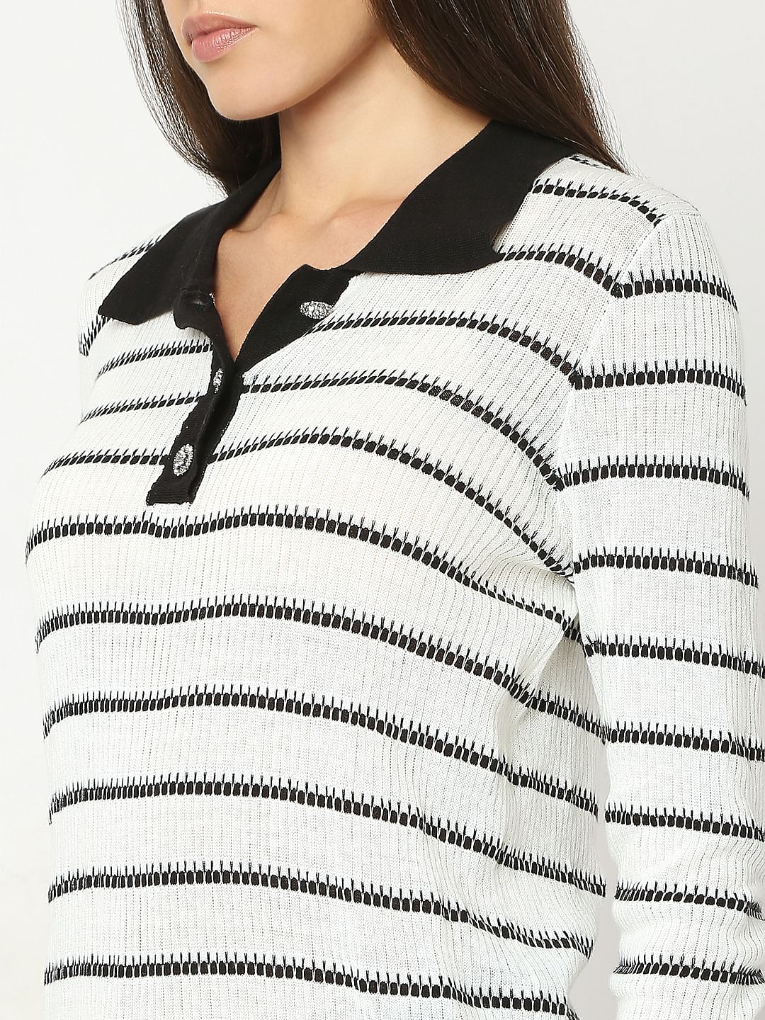 White Polo Neck Top - Image 8