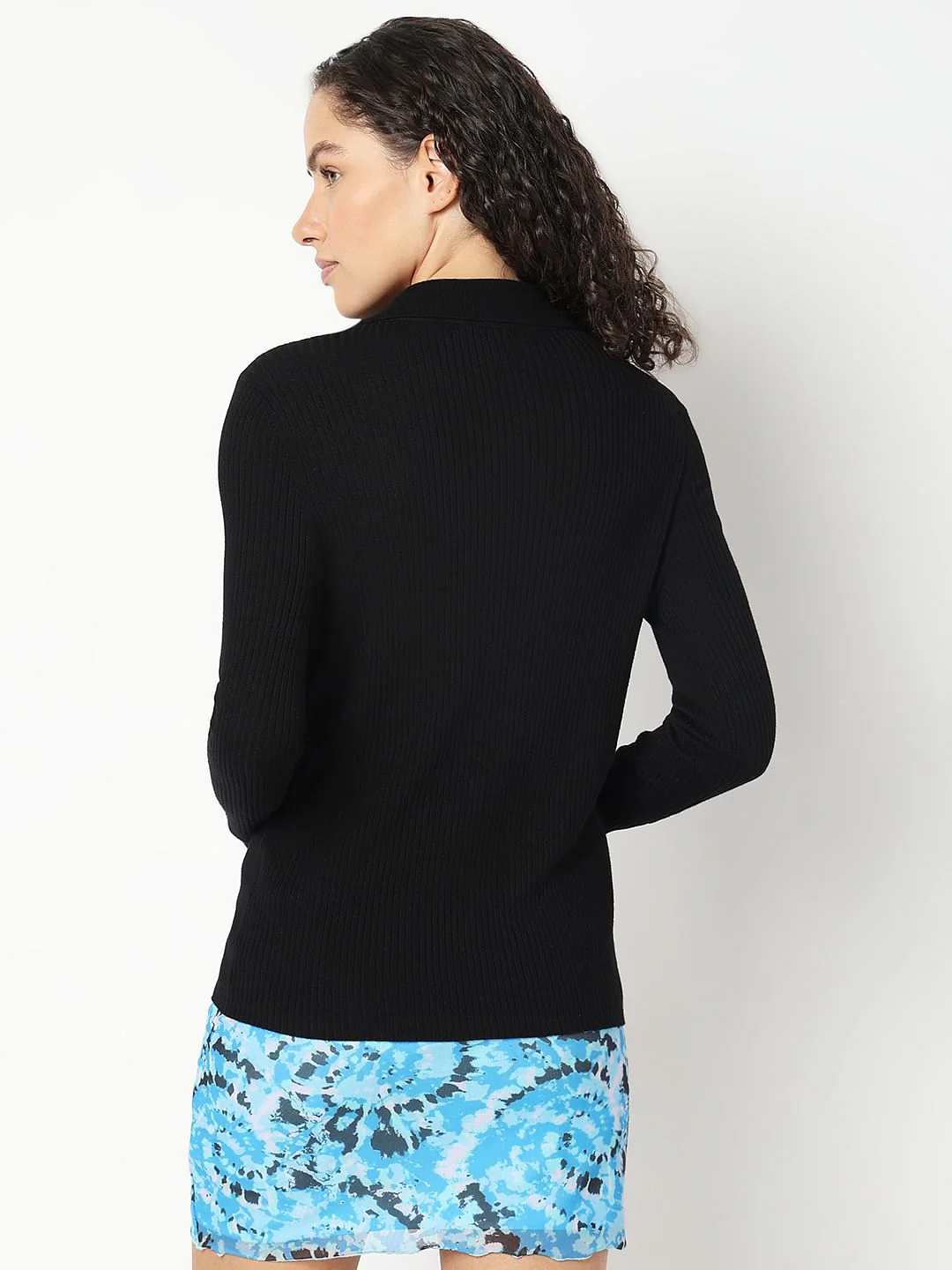 Black Polo Neck Top - Image 4
