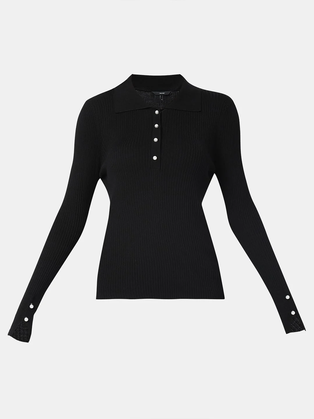 Black Polo Neck Top - Image 7