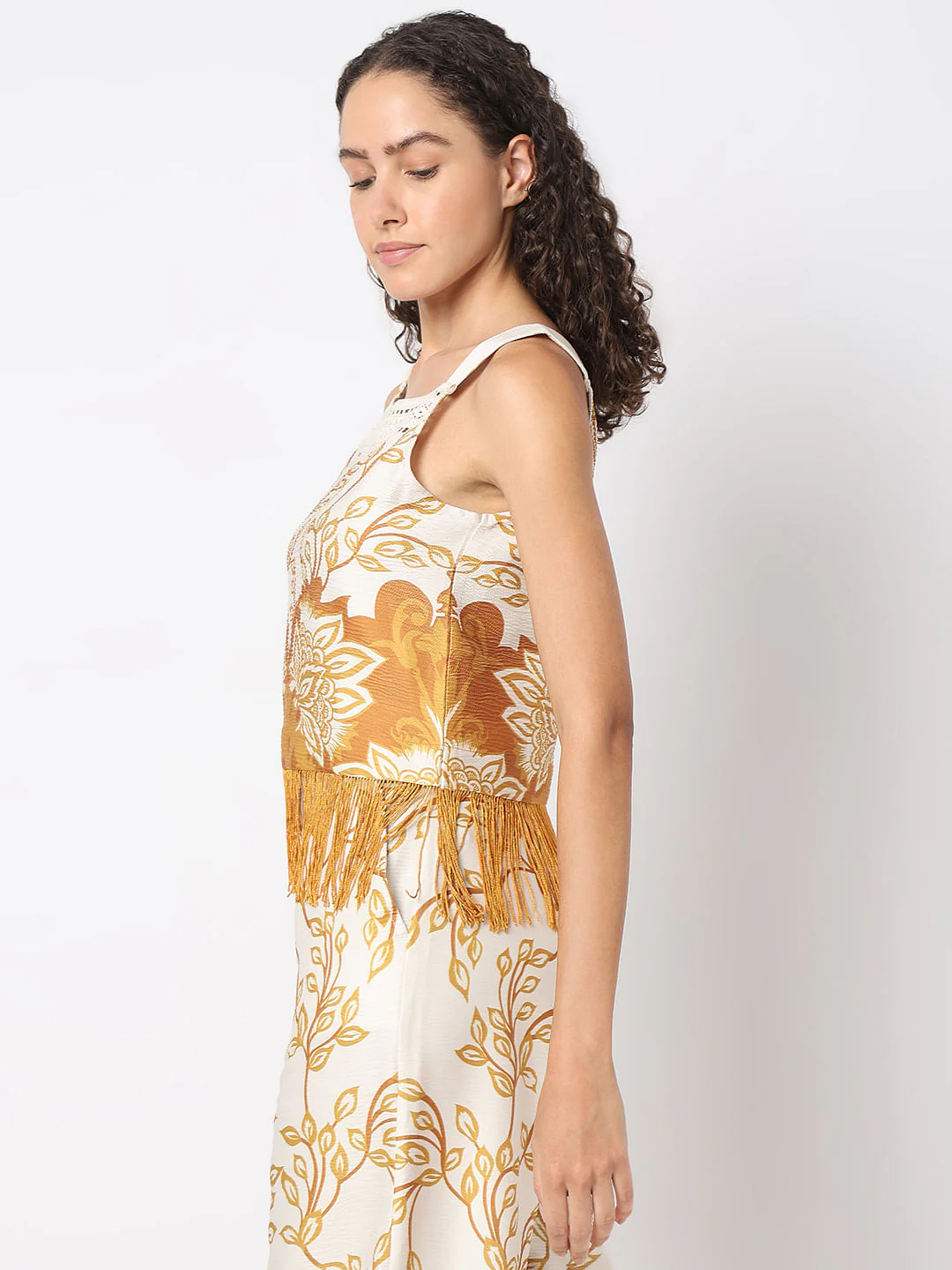 Off-White Abstract Print Co-Ord Set Top - Image 3