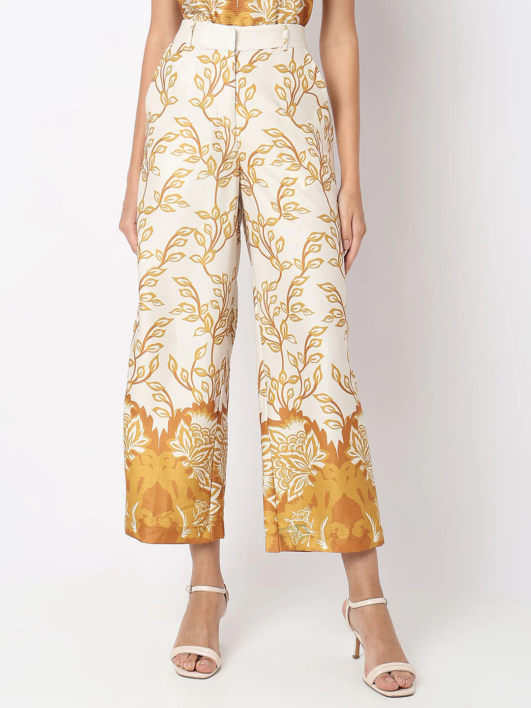 Off-White Abstract Print Co-Ord Set Pants - Image 2