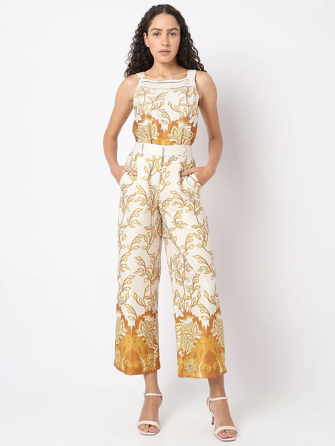 Off-White Abstract Print Co-Ord Set Pants - Image 5