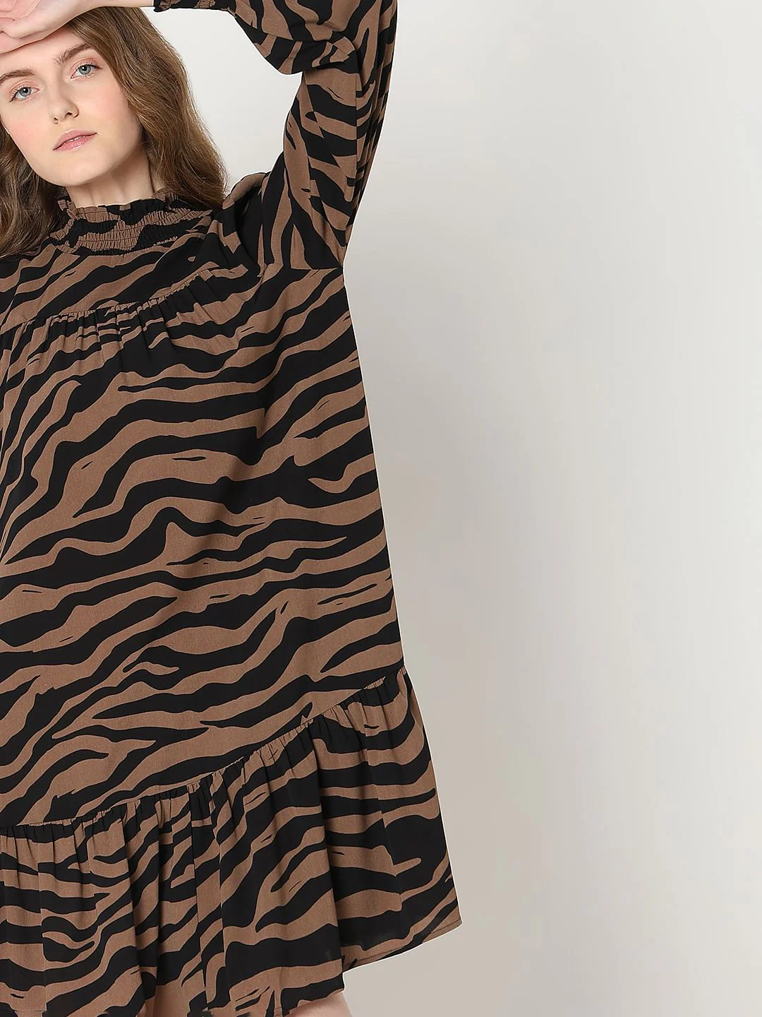 Brown Animal Print Shift Dress - Image 6