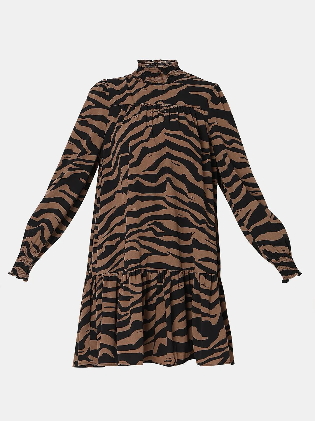 Brown Animal Print Shift Dress - Image 7