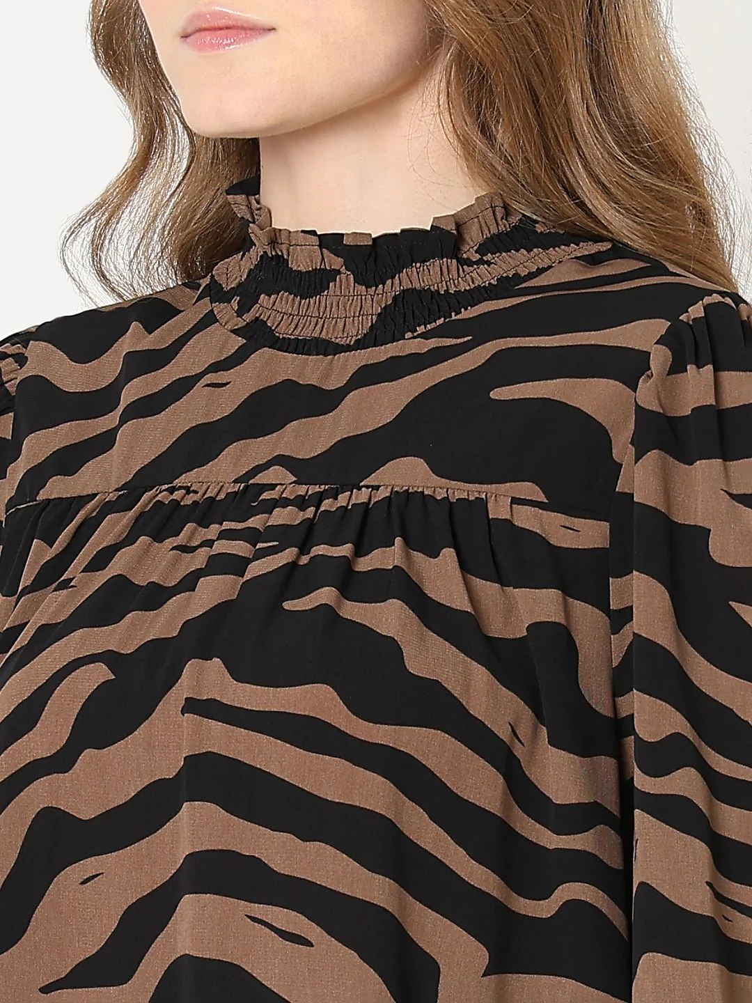 Brown Animal Print Shift Dress - Image 8