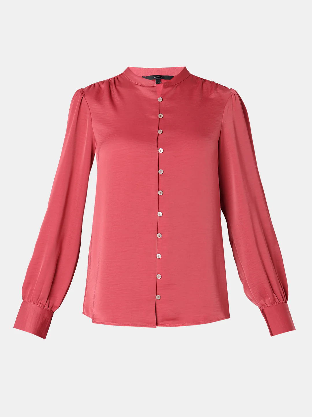 Peach Pink Mandarin Collar Top - Image 7