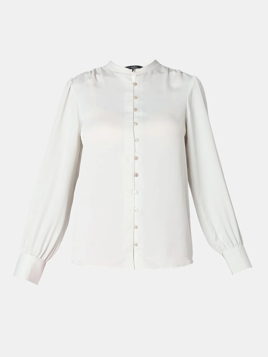 White Mandarin Collar Top - Image 7