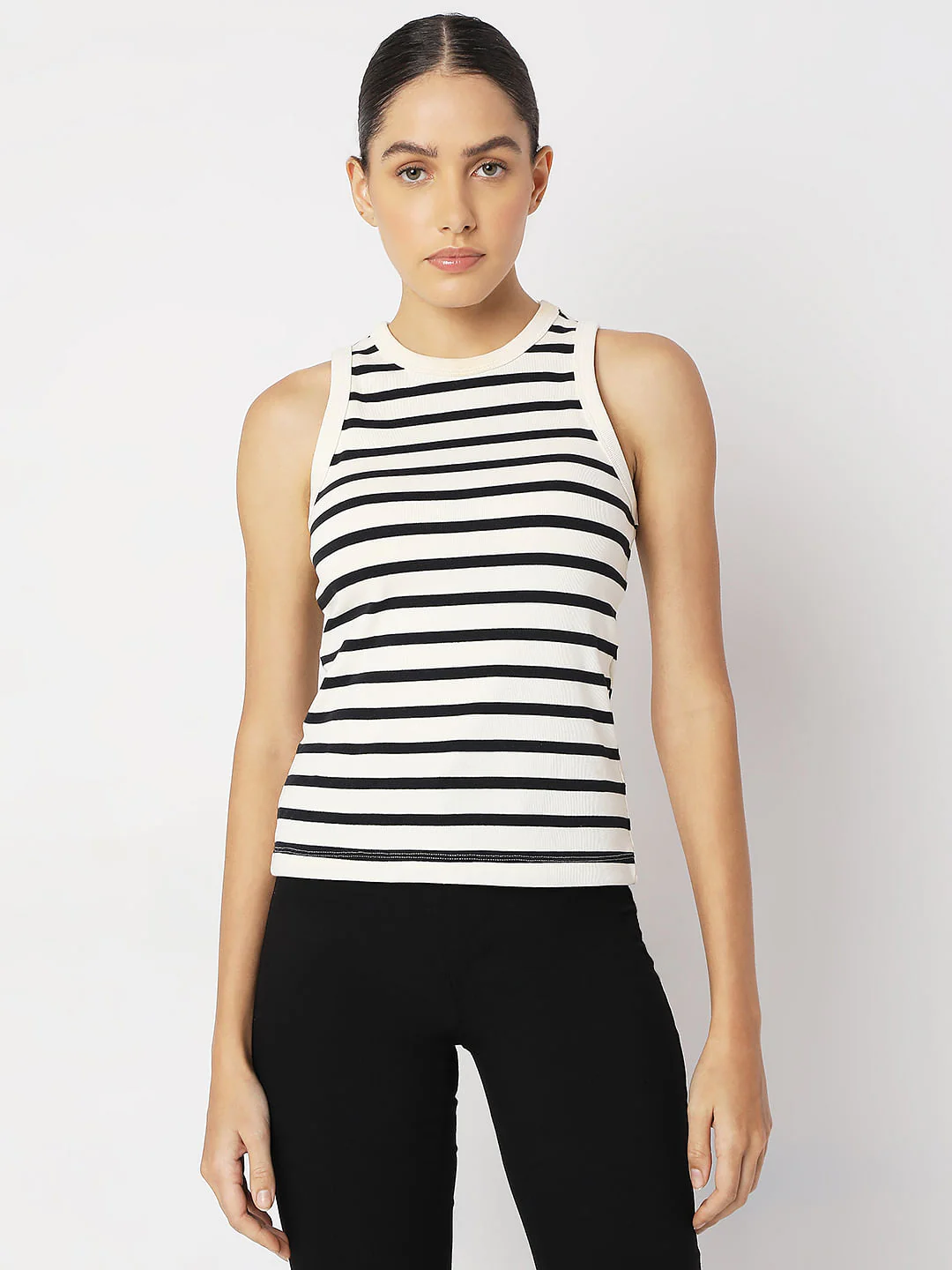 White Striped Tank Top - Image 2