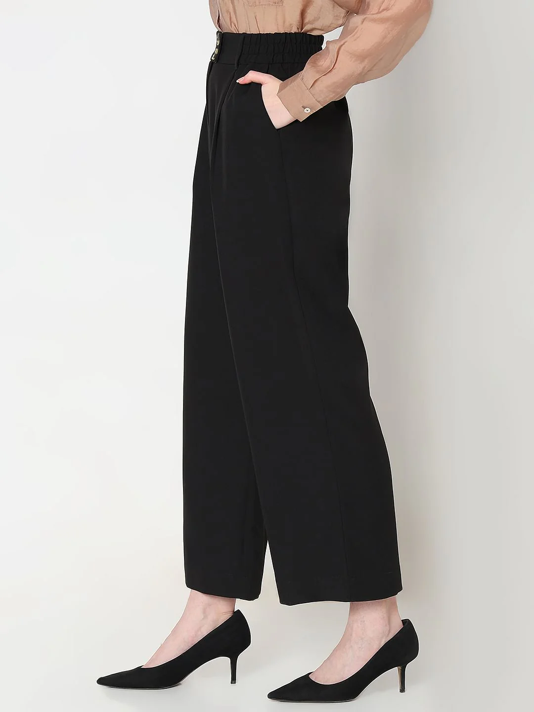 Black Double Button Korean Pants - Image 3