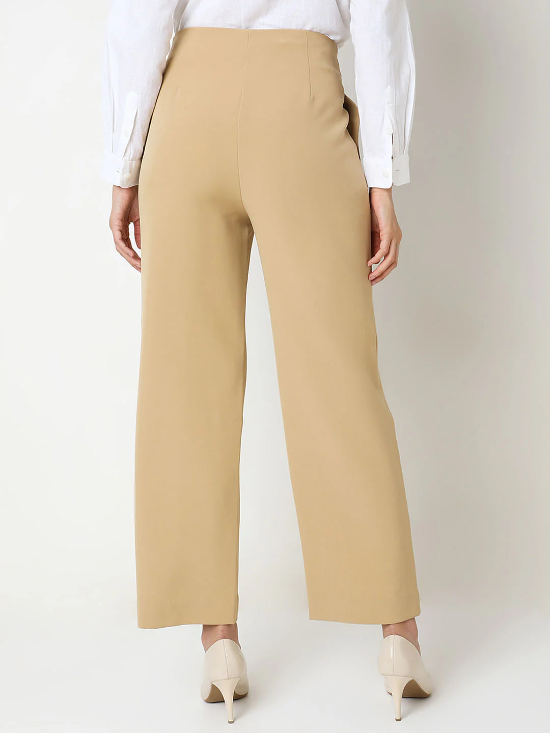 Tan High Rise Pants - Image 4