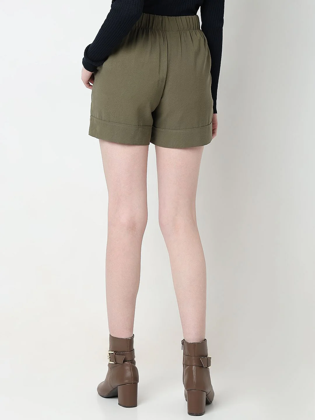 Green High Rise Shorts - Image 4