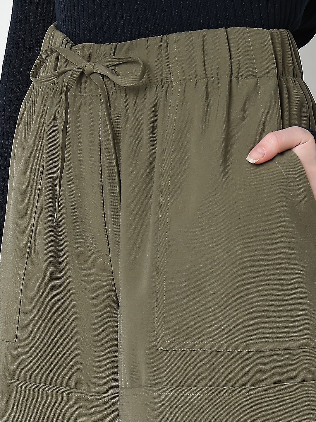 Green High Rise Shorts - Image 8