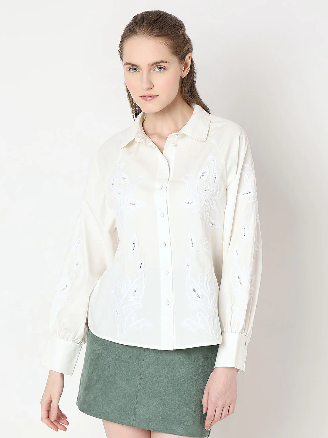 White Embroidered Shirt - Image 2