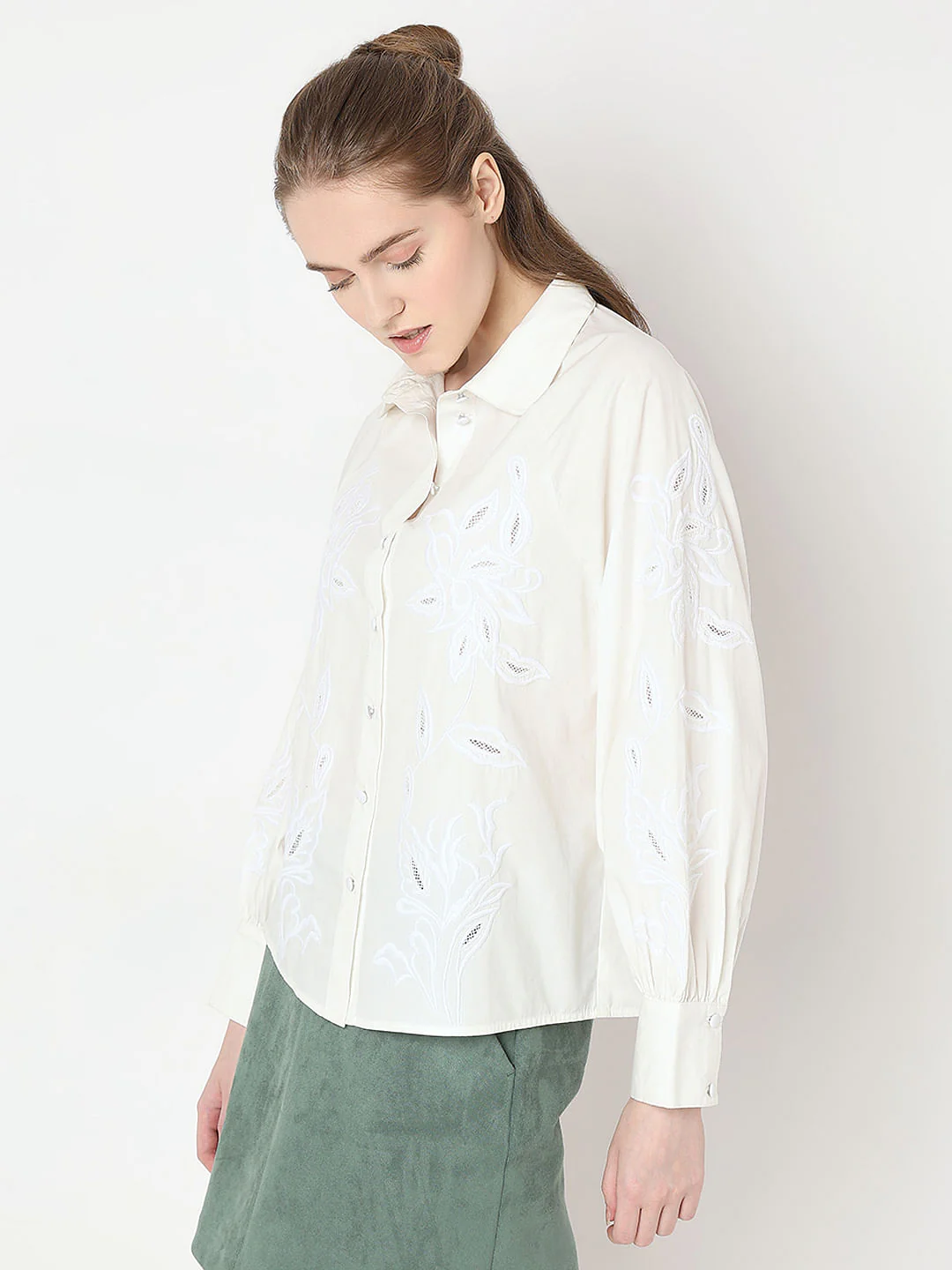 White Embroidered Shirt - Image 3