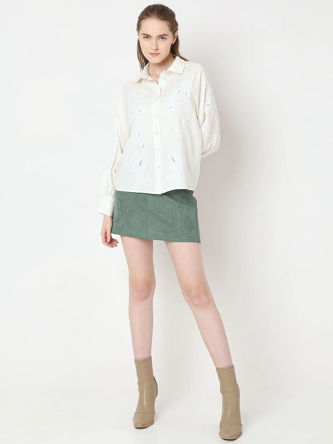 White Embroidered Shirt - Image 5