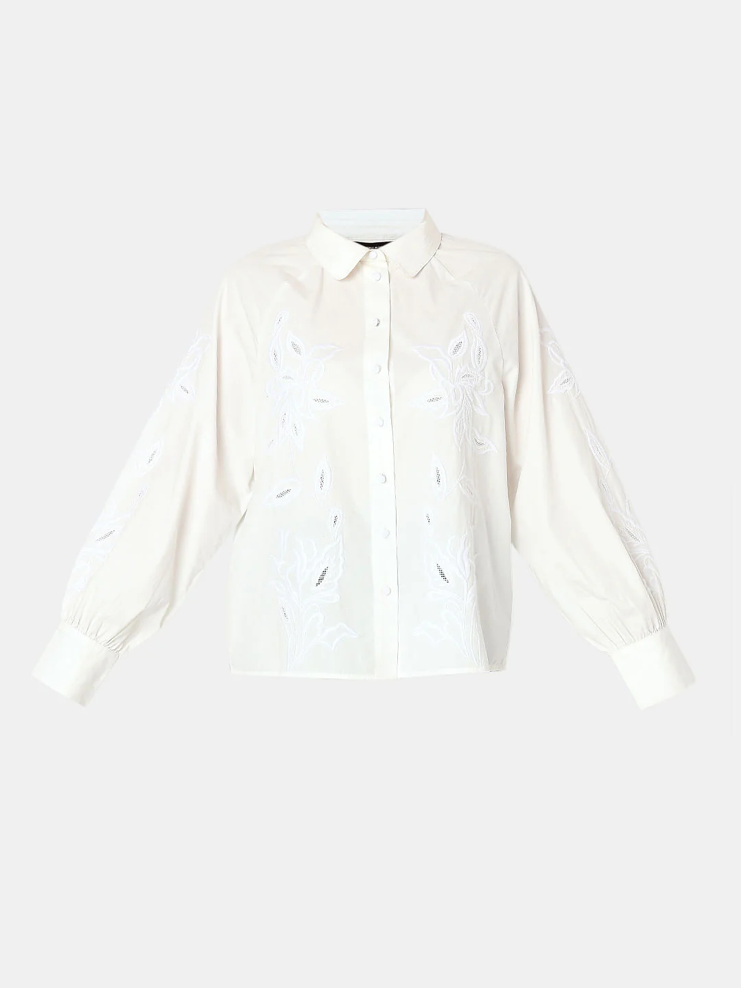 White Embroidered Shirt - Image 7